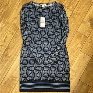 MICHAEL Michael Kors Blue Long Sleeve Sheath Dress